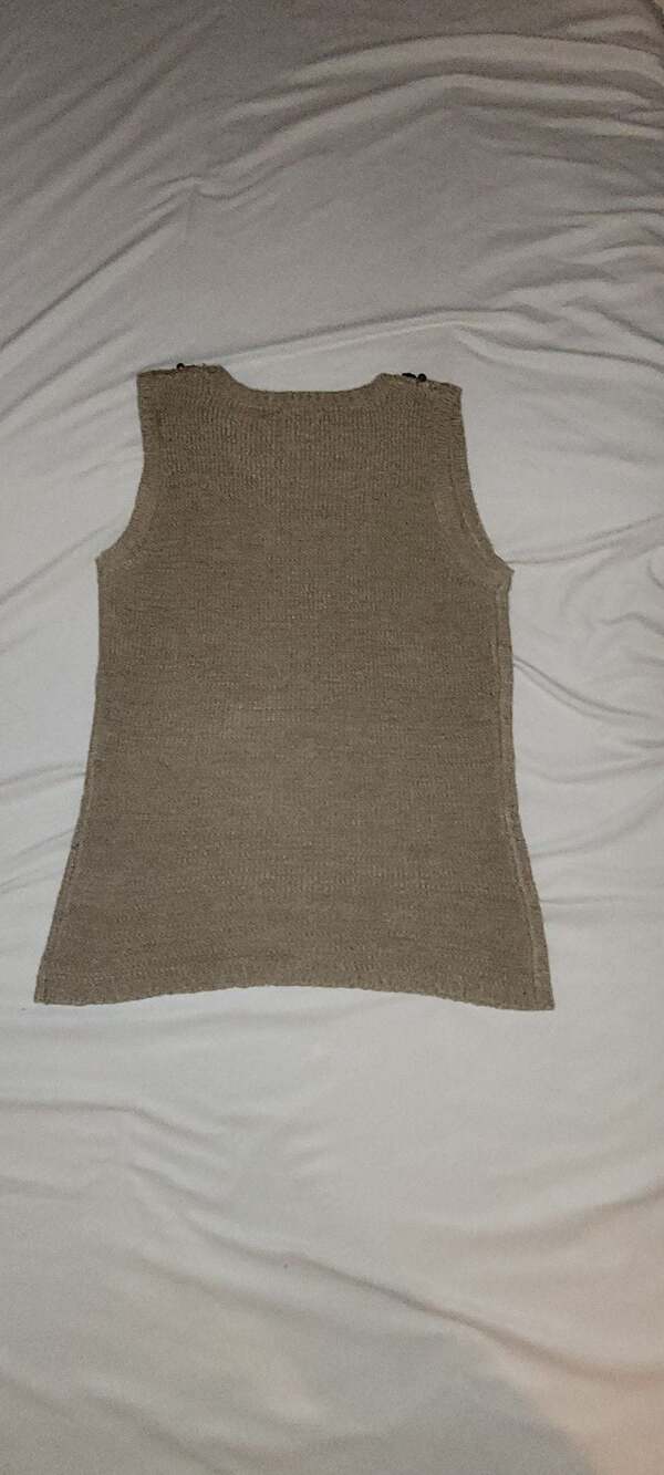 Ruby Rd. Beaded Neck Sleeveless Knit Shell Top - Picture 2 of 4